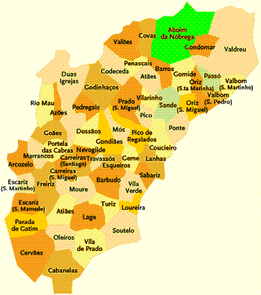 Mapa do Concelho de Vila Verde